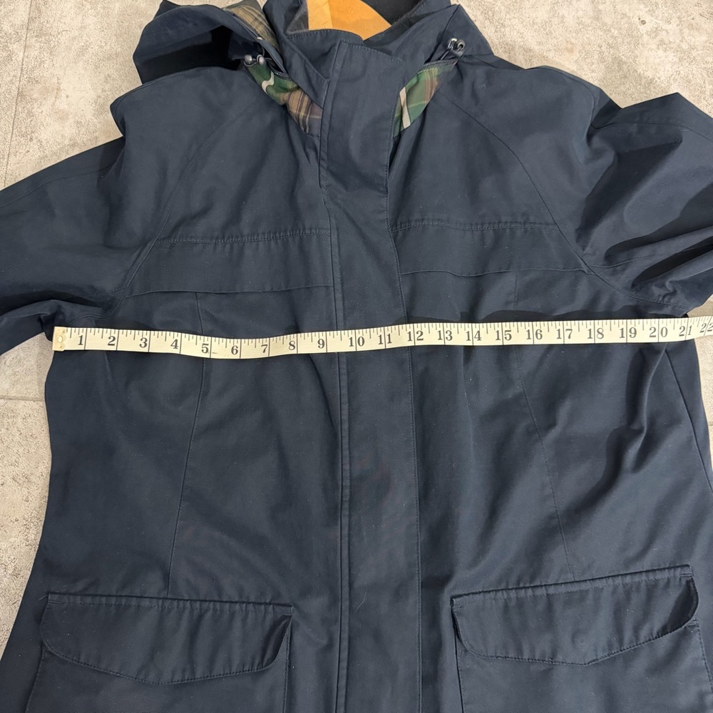 Pendleton Navy Field Jacket Hideaway Hood Plaid Lined Utility Coat XL Heritage G - Picture 8 of 8